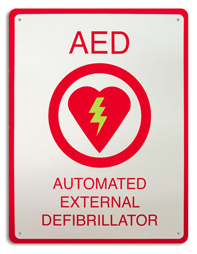 AED Wall Sign Flat