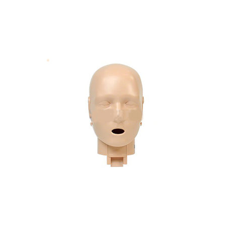 The Head Assembly for the Prestan Ultralite Manikin, designed by Prestan, features an open mouth against a white backdrop, making it ideal for CPR training.