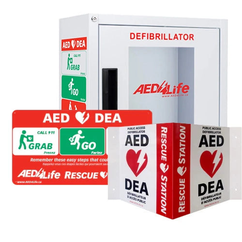 AED Cabinet  and Sign Package