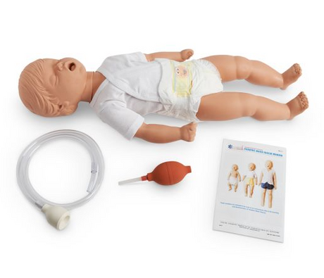The Rescue Billy — 6- to 9-Month-Old by Rescue Randy is an infant CPR training manikin that comes with a tube, bulb syringe, and instruction manual. It is ideal for lifeguard training and emergency personnel looking to enhance their preparedness in water rescue scenarios.