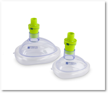 Prestan Adult CPR Training Face Mask with Rescue Mask Adaptors, 10 Pack individually wrapped.