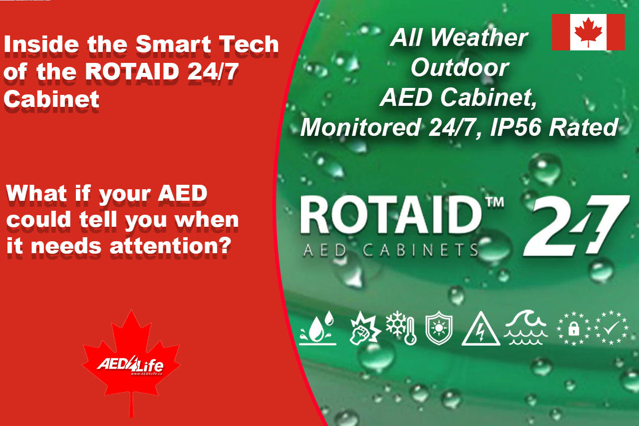 Inside the ROTAID 24/7 Smart AED Cabinet