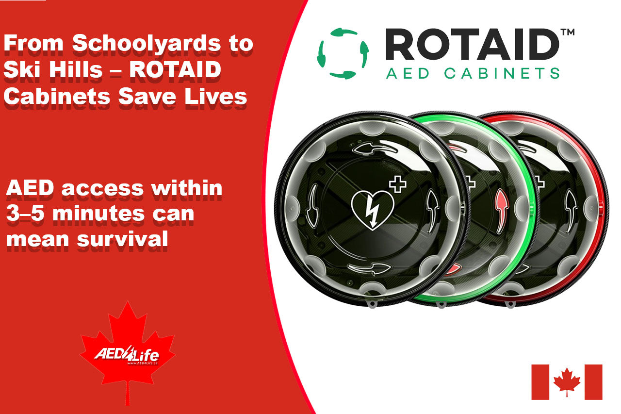 Where ROTAID AED Cabinets Help Save Lives in Canada — From Schools to Ski Resorts