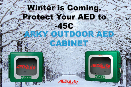 Storing an Automated External Defibrillator (AED) outside