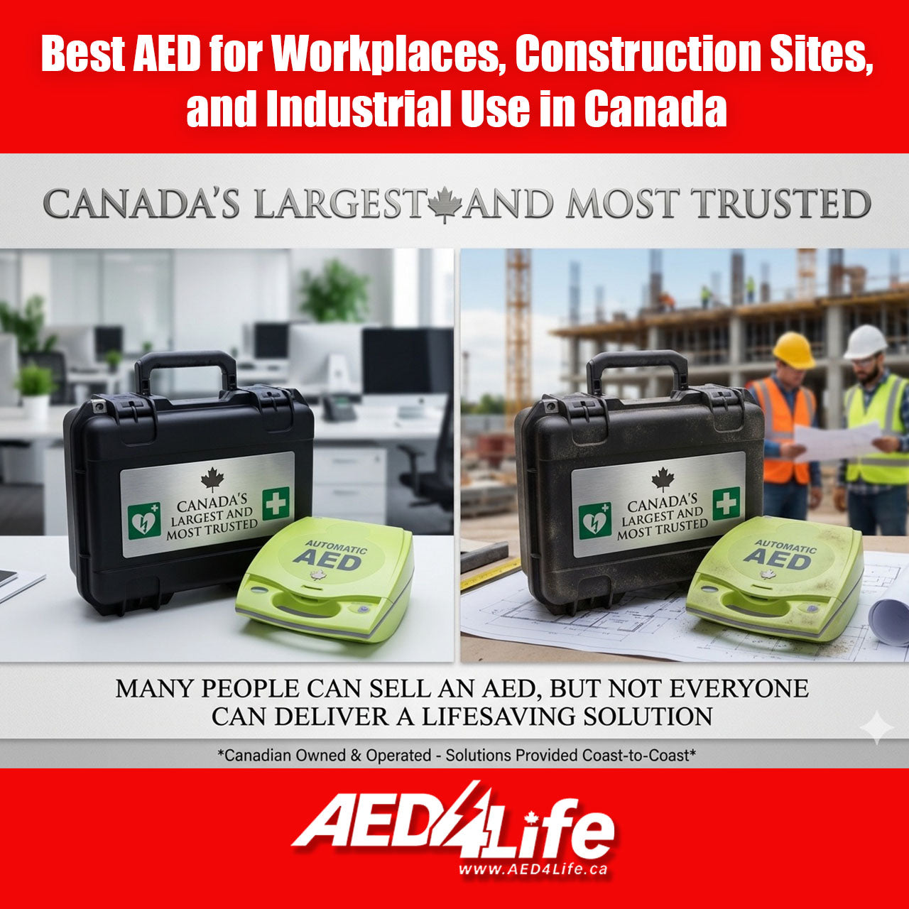 ZOLL AED PLUS on a construction site