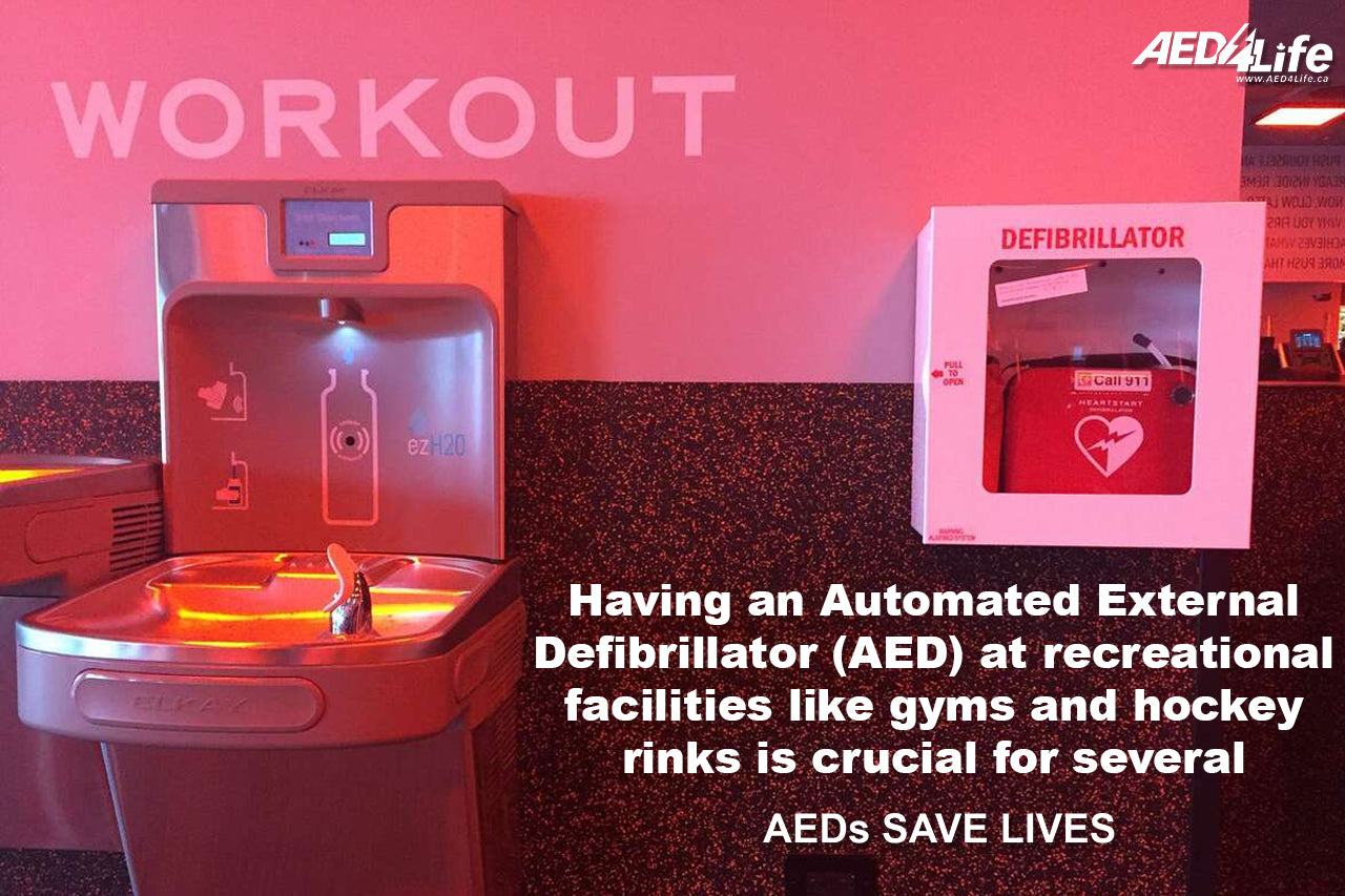 Having an Automated External Defibrillators at recreational facilities