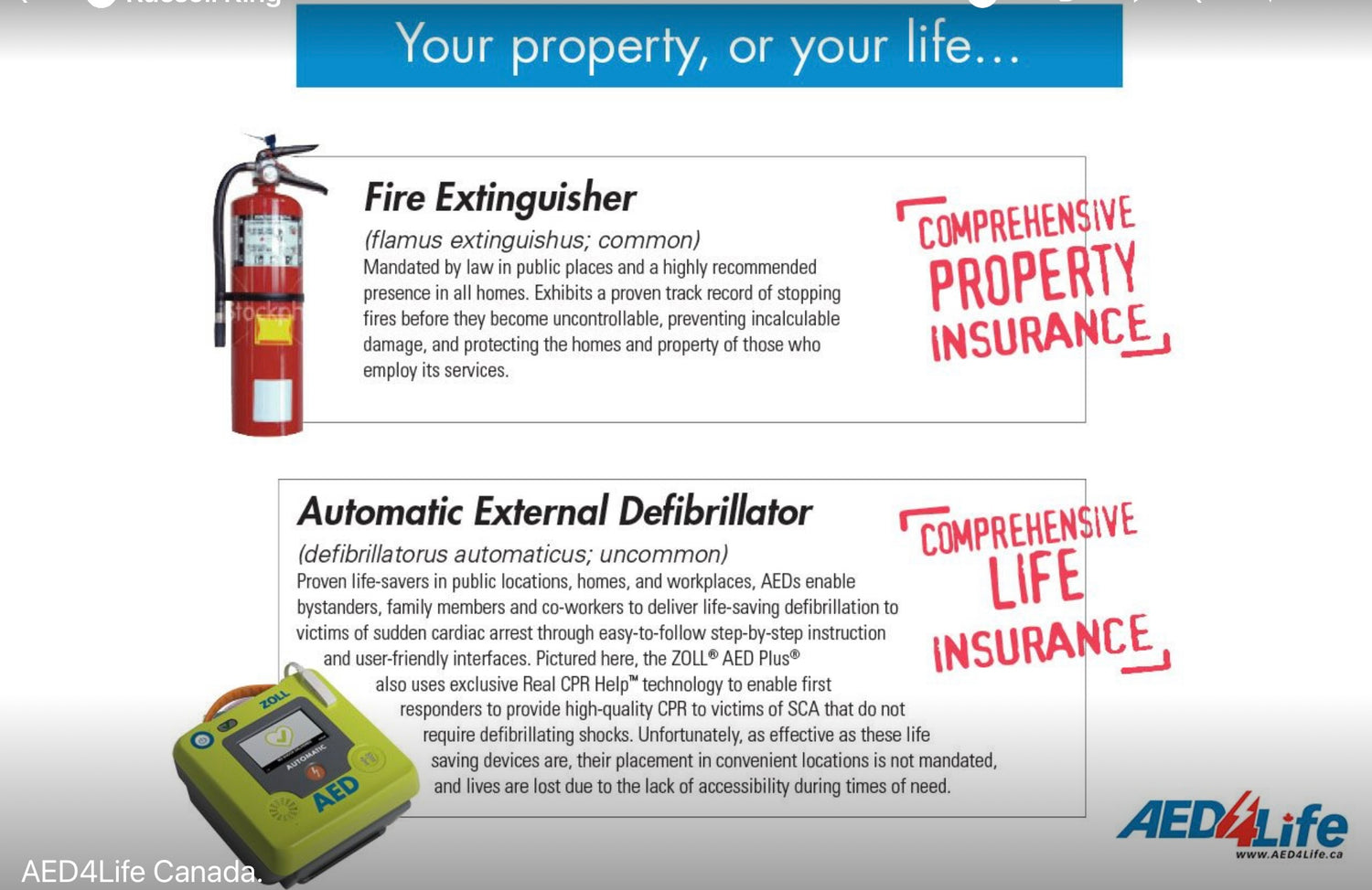 AEDs and Fire Extinguisher