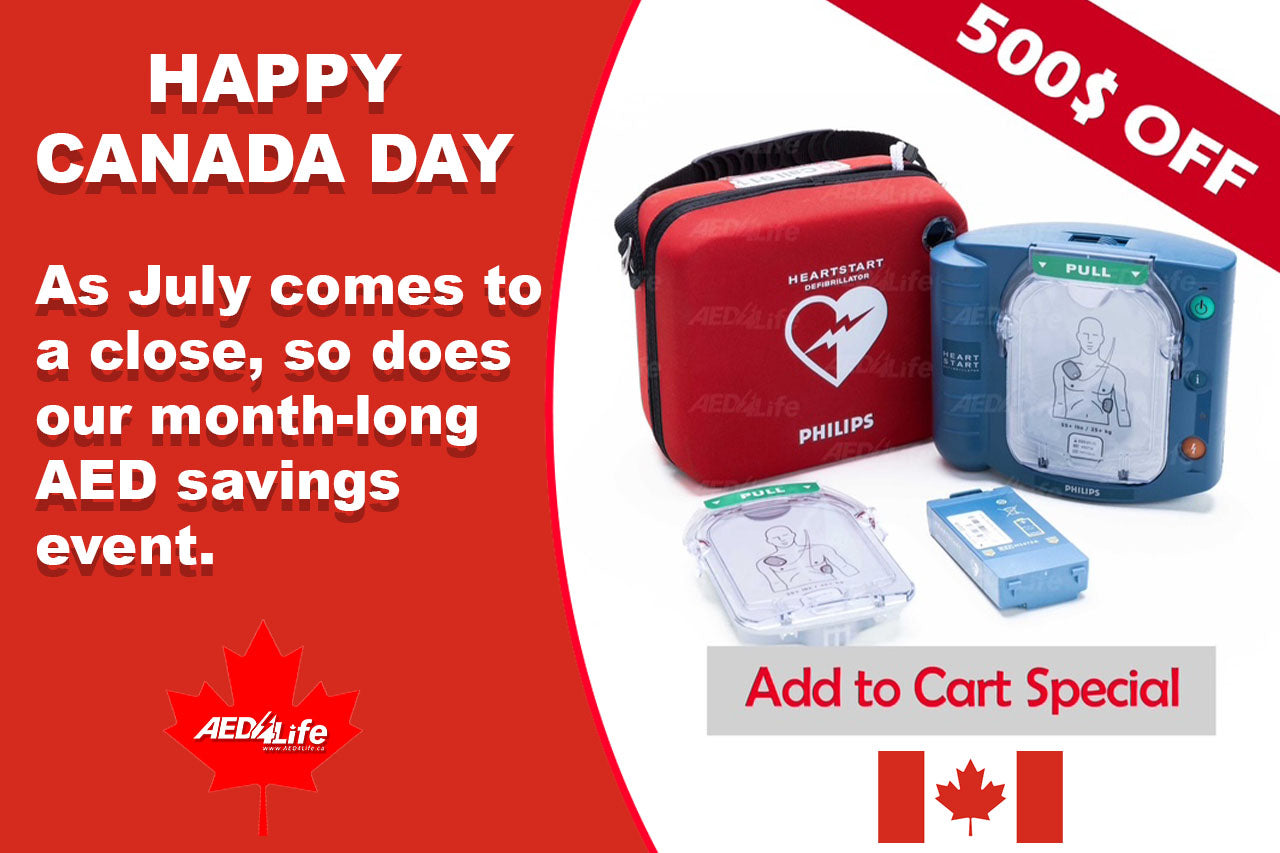 Last Chance for July Savings on AEDs