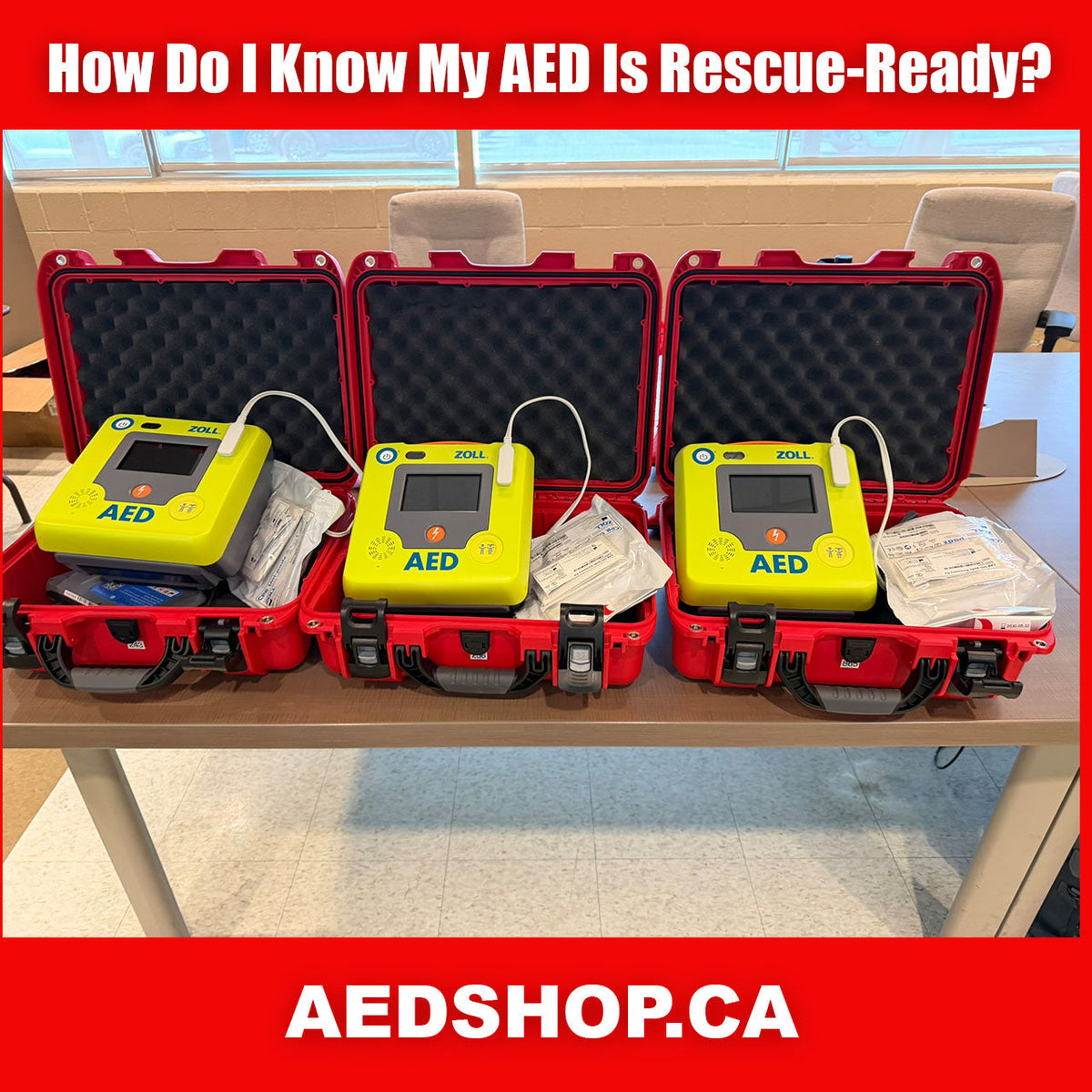 three ZOLL AED 3 units
