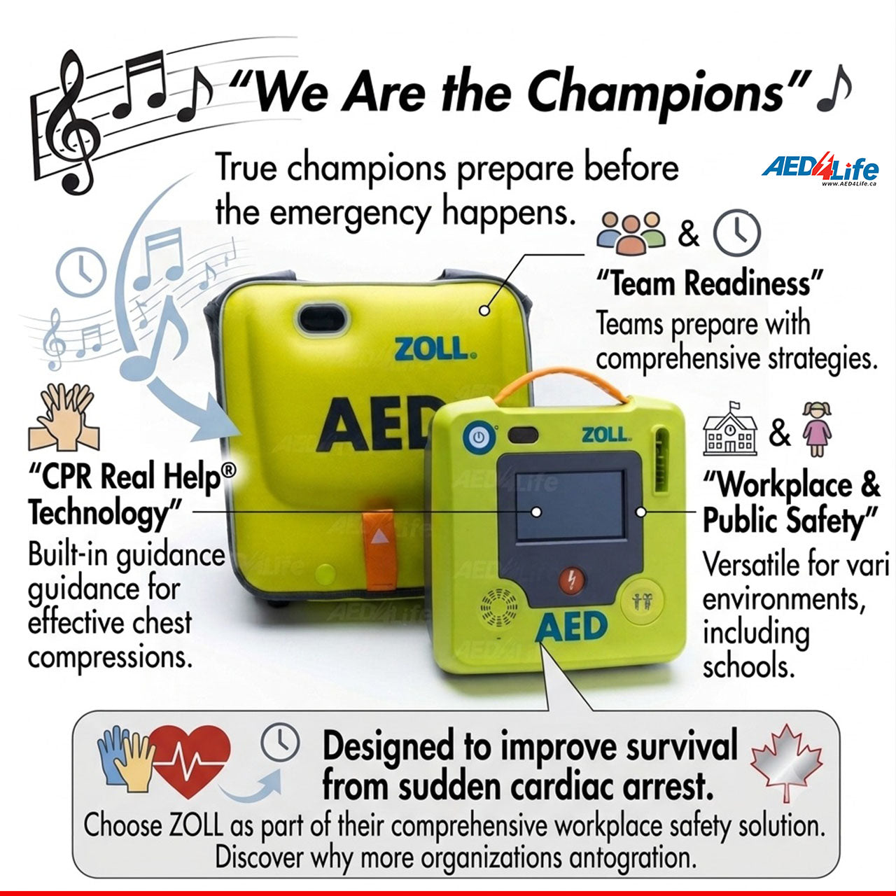ZOLL AED UNITS Sining We Are The Champions