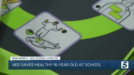 16-year-old credits cardiac arrest rescue to AED
