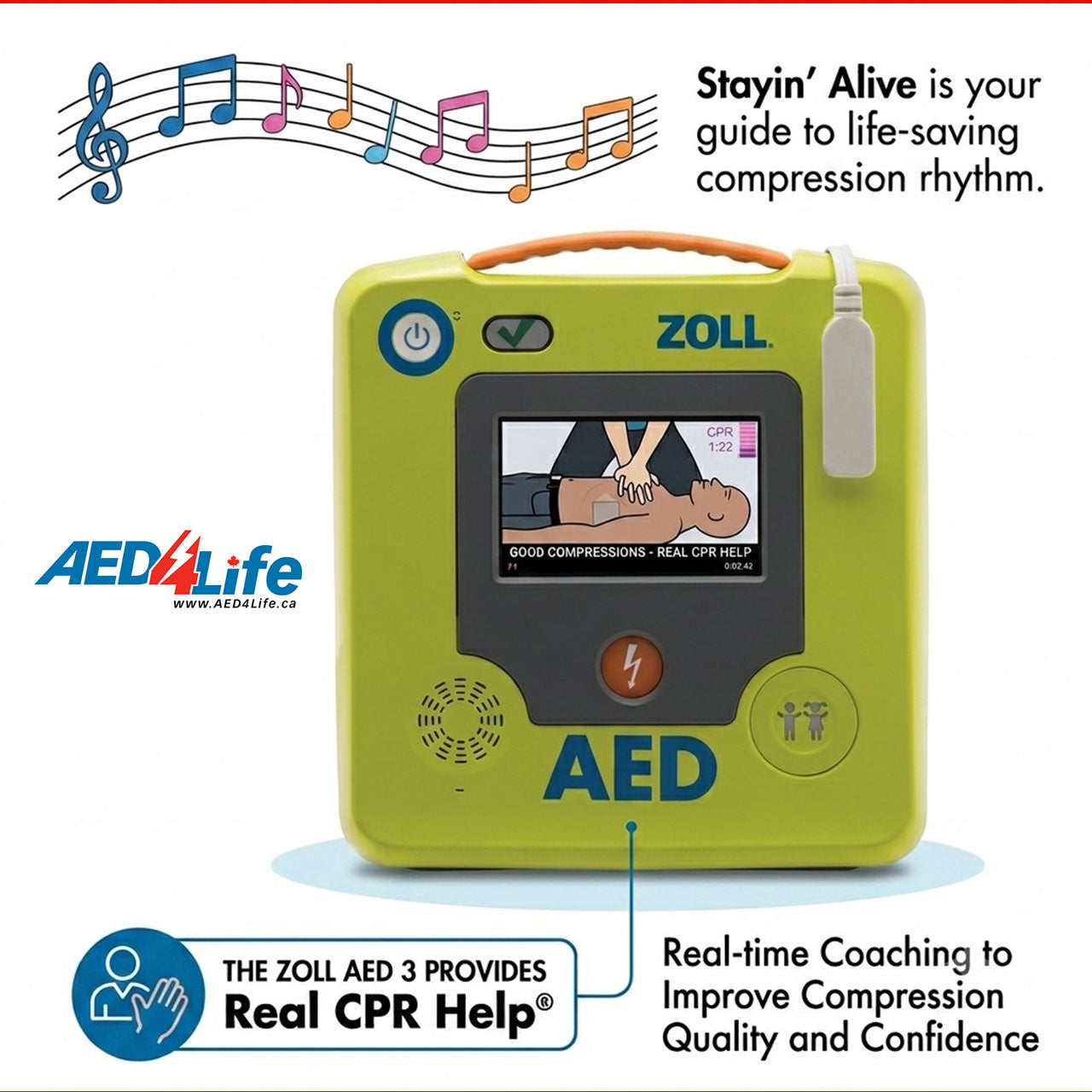 ZOLL AED 3 Singing Staying Alive
