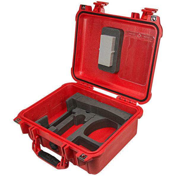 The Philips Hard-Sided Carry Case by Philips features custom black foam inserts and secure latches, offering durable, watertight protection for your HeartStart device.
