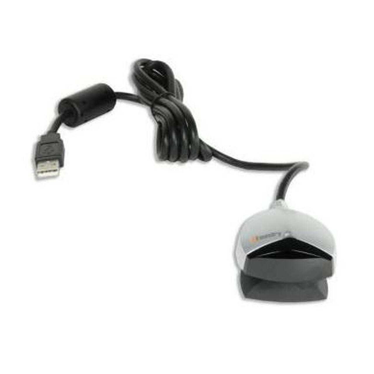 A USB-connected computer mouse with a sensor on a long, coiled cable, designed to work as seamlessly as a ZOLL USB IrDA Adapter in critical moments.