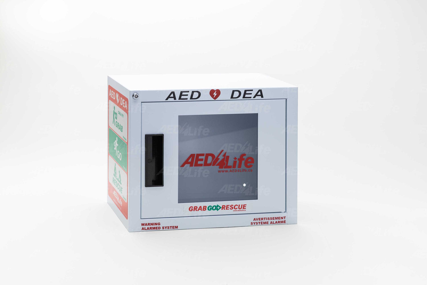 closed AED cabinet