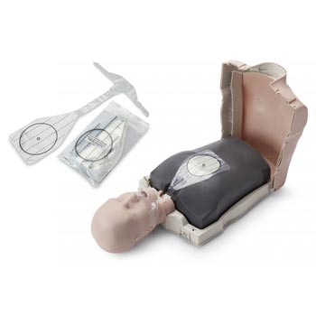 The Prestan Professional Series ADULT Training Manikin by Prestan includes a simulated torso and head, complete with instructional overlays and tools. This manikin is ideal for CPR-AED training, ensuring comprehensive skill development.