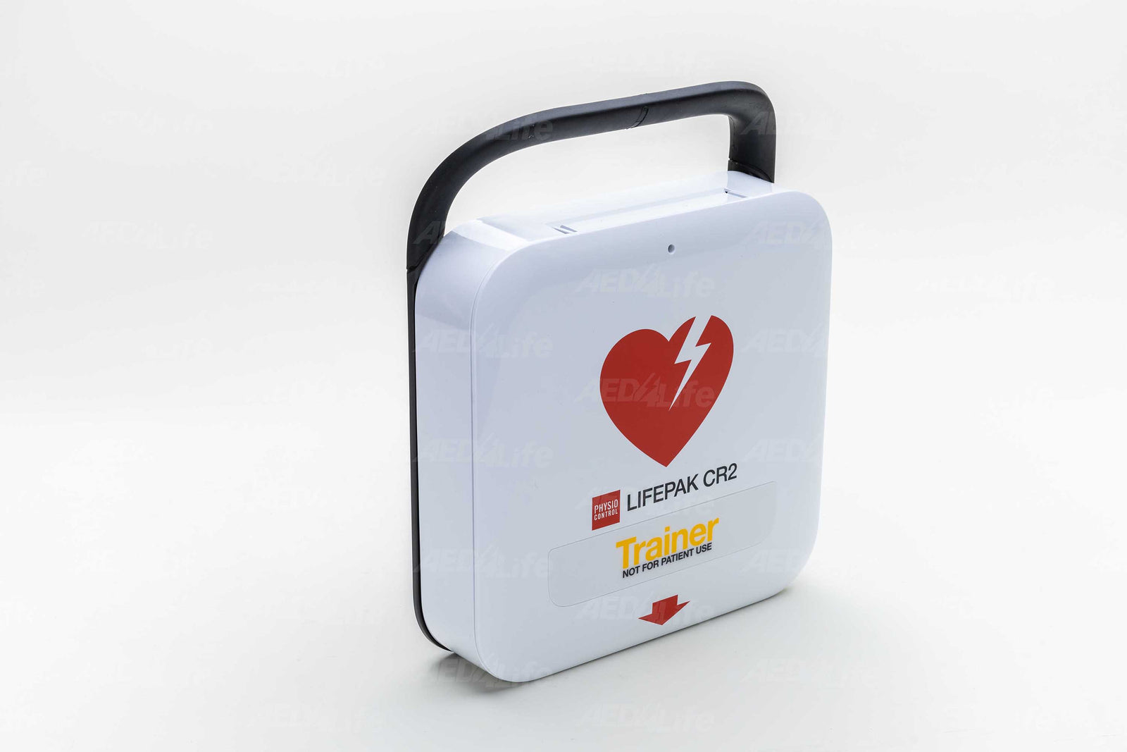 Heart Defibrillator Trainer with visible branding on a white background