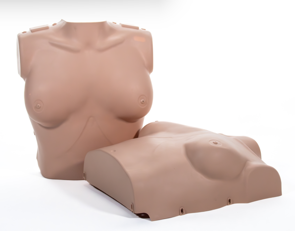 Two AED Shop PRESTAN Professional Adult Female Manikins with CPR Feedback are displayed on a white background.