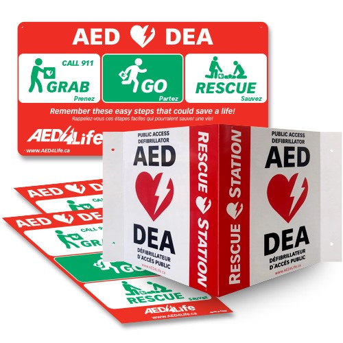 RescueStation™ AED Sticker Package – AEDShop