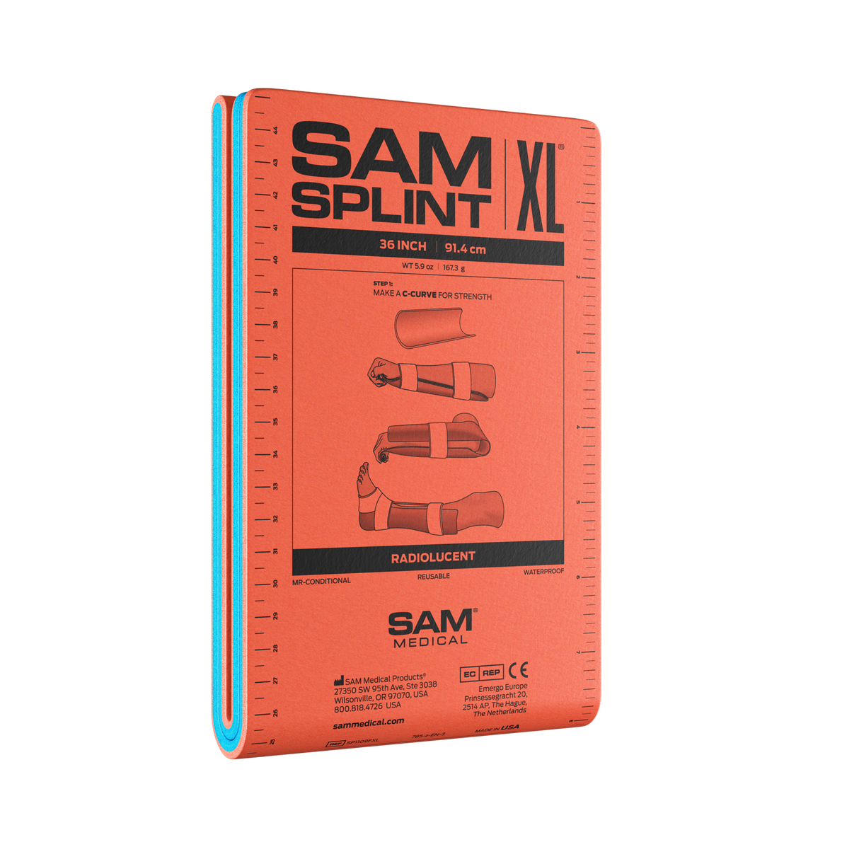 SAM Attelle Civile 36 pouces XL à plat