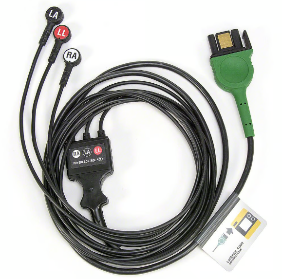 Câble de surveillance Physio-Control LIFEPAK® 1000 ECG/ECG, 3 fils (fil II)