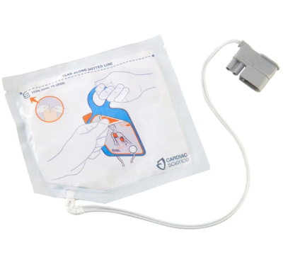 Cardiac Science G5 Pediatric Defibrillation Pads by Cardiac Science feature illustrated packaging and an attached cable, designed for use with Powerheart G5 devices—ideal as Intellisense pediatric pads.