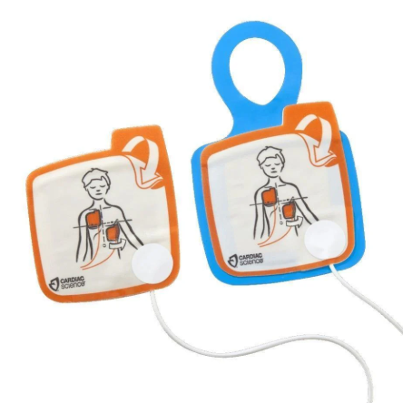 Cardiac Science G5 Pediatric Defibrillation Pads by Cardiac Science, featuring illustrations for correct chest placement, are ideal for pediatric use with the Powerheart G5 defibrillator.