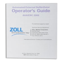 Affiche du guide de l'opérateur du ZOLL AED Plus