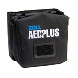 Introducing the ZOLL AED Plus Replacement Soft Carry Case by ZOLL: a black soft carry case specifically designed for the ZOLL AED Plus defibrillator. It features a transparent window on the front, making it ideal for securely and efficiently storing your AED accessories.